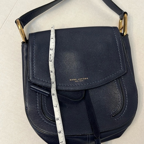 MARC JACOBS BLUE LEATHER CROSSBODY SADDLE BAG - Picture 15 of 16